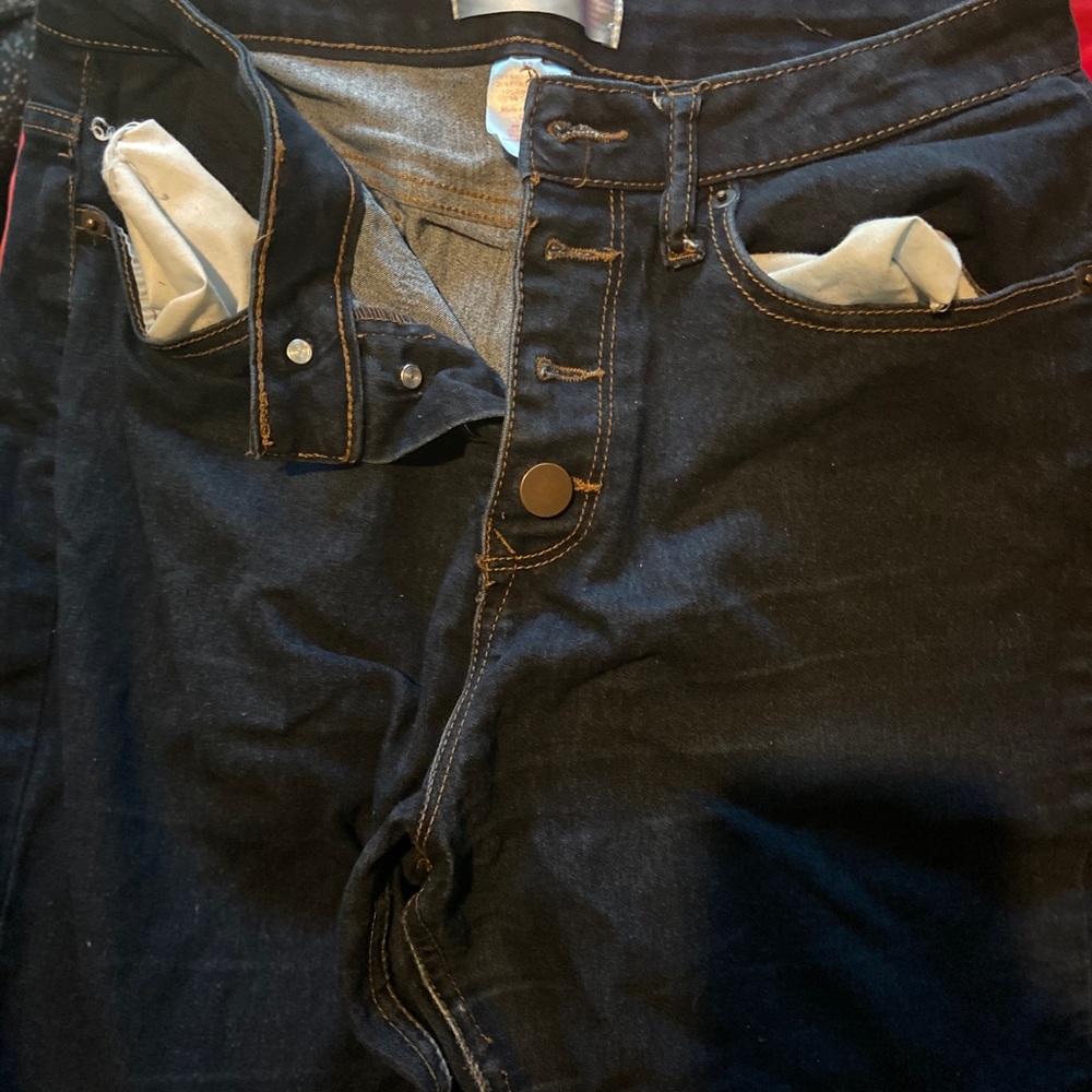 Dark blue jeans